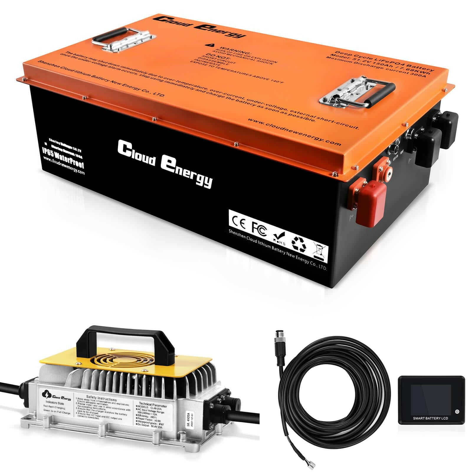 3-in-1 Cloudenergy 48V Golf Cart Battery - 5 Years Warranty