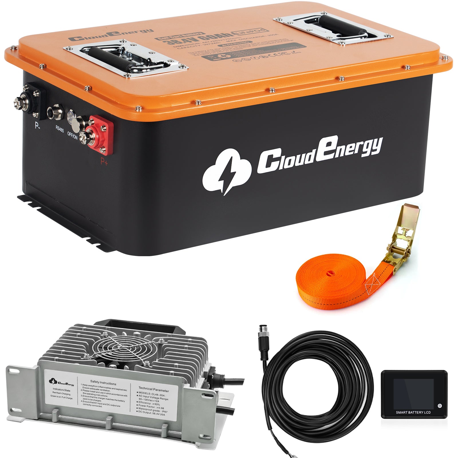 36V(38.4V)60Ah LiFePo4 Golf Cart Battery With 20A Charger 36V(38.4V)60Ah LiFePo4 Golf Cart Battery With 20A Charger