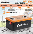 48V(51.2V) 60Ah LiFePO4 Lithium Golf Cart Battery with  20A Charger - CloudEnergy