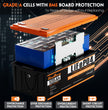 Internal components of CloudEnergy 36V 105Ah battery: Grade A LiFePO4 cells and industrial-grade BMS for overcharge/overheat protection