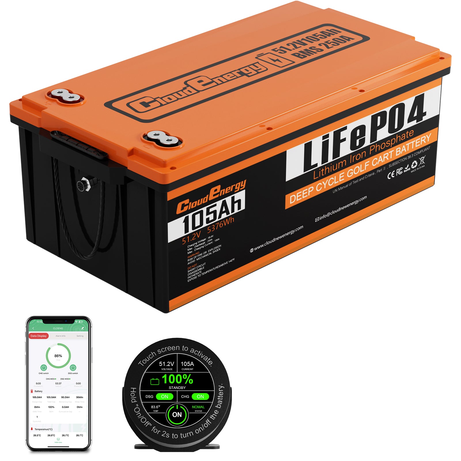 Golf cart lithium battery collection