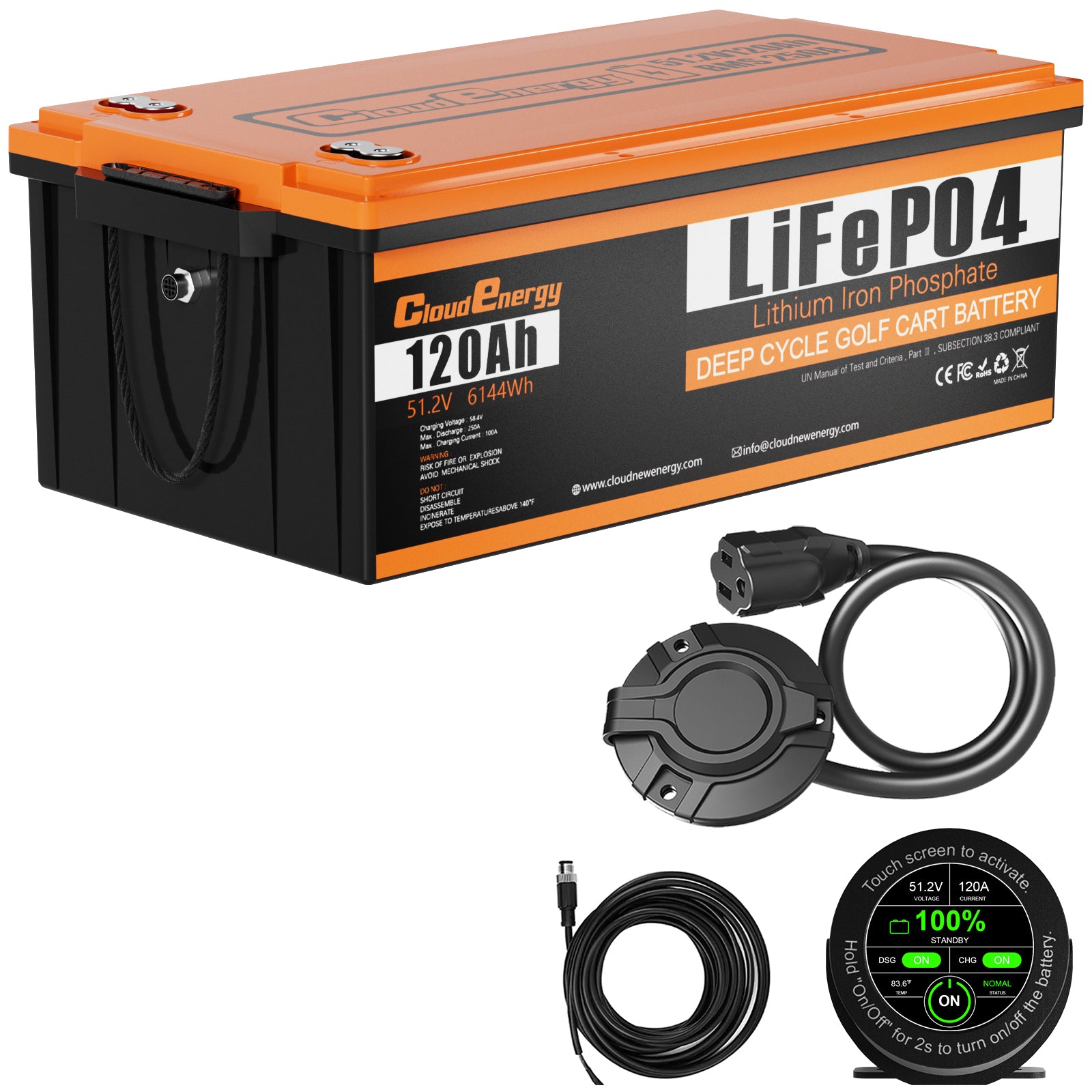 Golf cart lithium battery collection