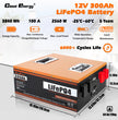 CloudEnergy 12V 300Ah LiFePO4 Battery Specs - 100A BMS, 6000+ Cycles, High Efficiency