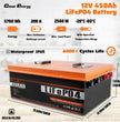 CloudEnergy 12V 450Ah LiFePO4 Battery Specifications - 3000+ Deep Cycles, Built-in BMS, 12.8V Output