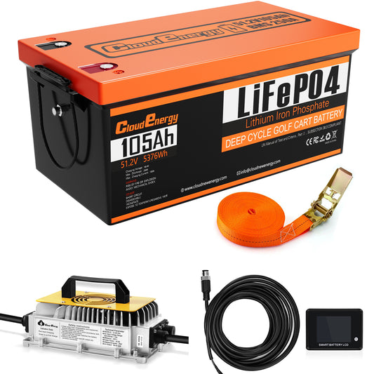 48V(51.2V) 105Ah Lithium Golf Cart Battery  With 20A Charger