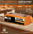 48V 280Ah Lithium Golf Cart Battery | 250A BMS | Cloudenergy